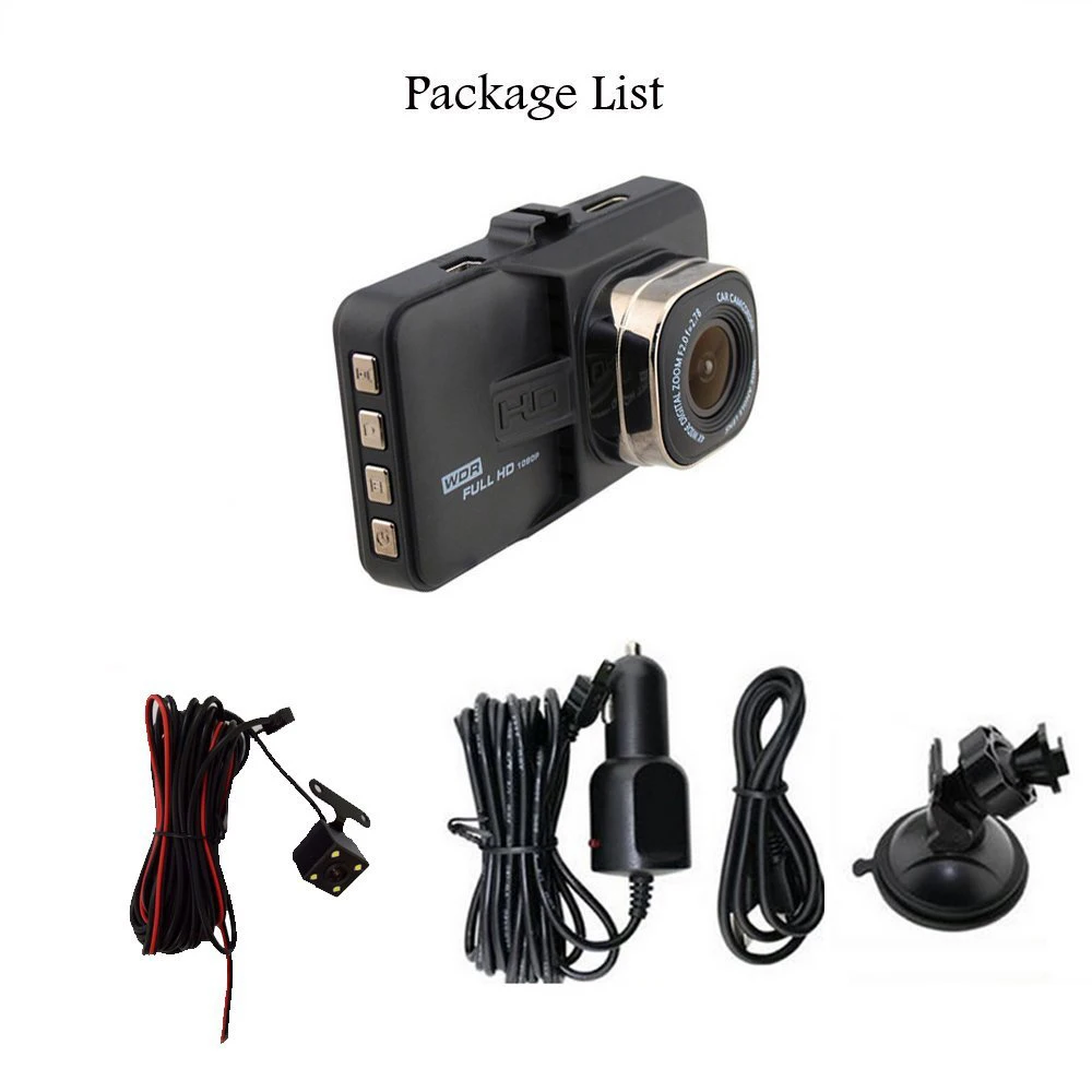 3 дюймовый видеорегистратор Видеорегистраторы для автомобилей авто двойной