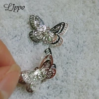 20pcs 3d butterfly pendant platinum plated connector embellishments brass jewelry findings components diy accessories parts