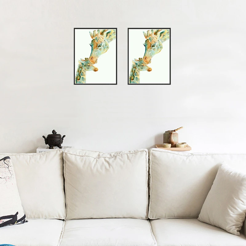 Алмазная вышивка жирафы мама и ребенок алмазная картина с животными живопись