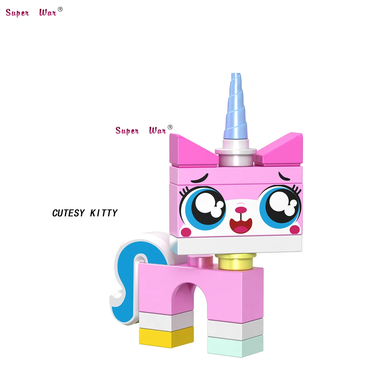 JL008 Один строительные блоки мультфильм фильм кирпичи Unikitty Super Angry Astro Queasy Biznis Единорог Kitty игрушки для детей - Цвет: JL008