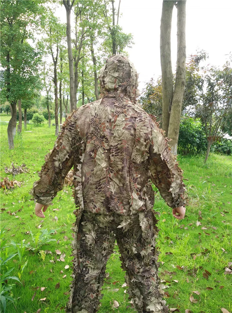 Продукт пустыня камуфляж Питон боа Змея шаблон быстро сухой Охота Одежда 3D ghillie костюм подходит для лета и осени