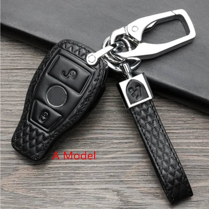 Чехол для ключей из натуральной кожи Mercedes Benz аксессуары W124 W212 W210 W176 Gla Amg Cla W203 W204 W211