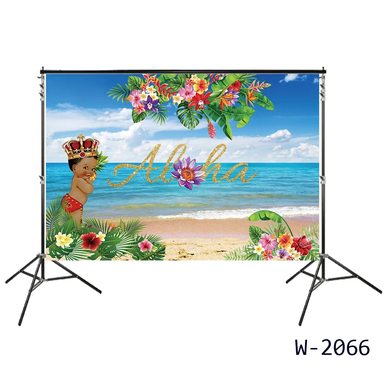 

Aloha Luau Party Banner Tropical Hawaiian Beach Themed Decor Party Background Flowers Outdoor Boy Baby Shower Backdrop Supplies