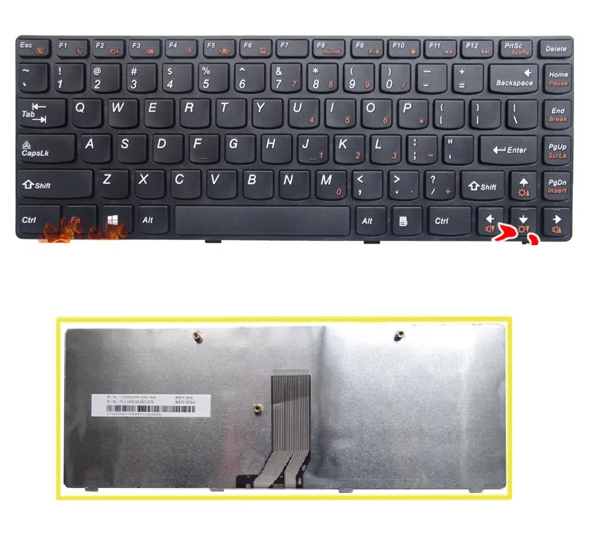 

Новая американская клавиатура SSEA для ноутбука LENOVO IdeaPad B470 B475 G470 G470AH G470GH G475 V470 B490 M490 B480, черная клавиатура