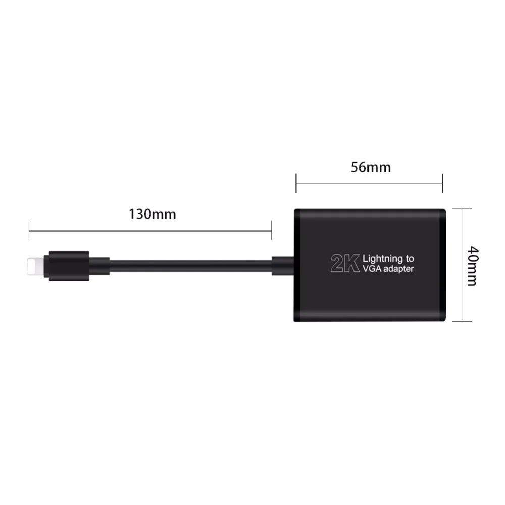 Адаптер Lighting-VGA для IPhone/планшета на VGA Female HD с кабелем экрана 60 Гц | Лампы и