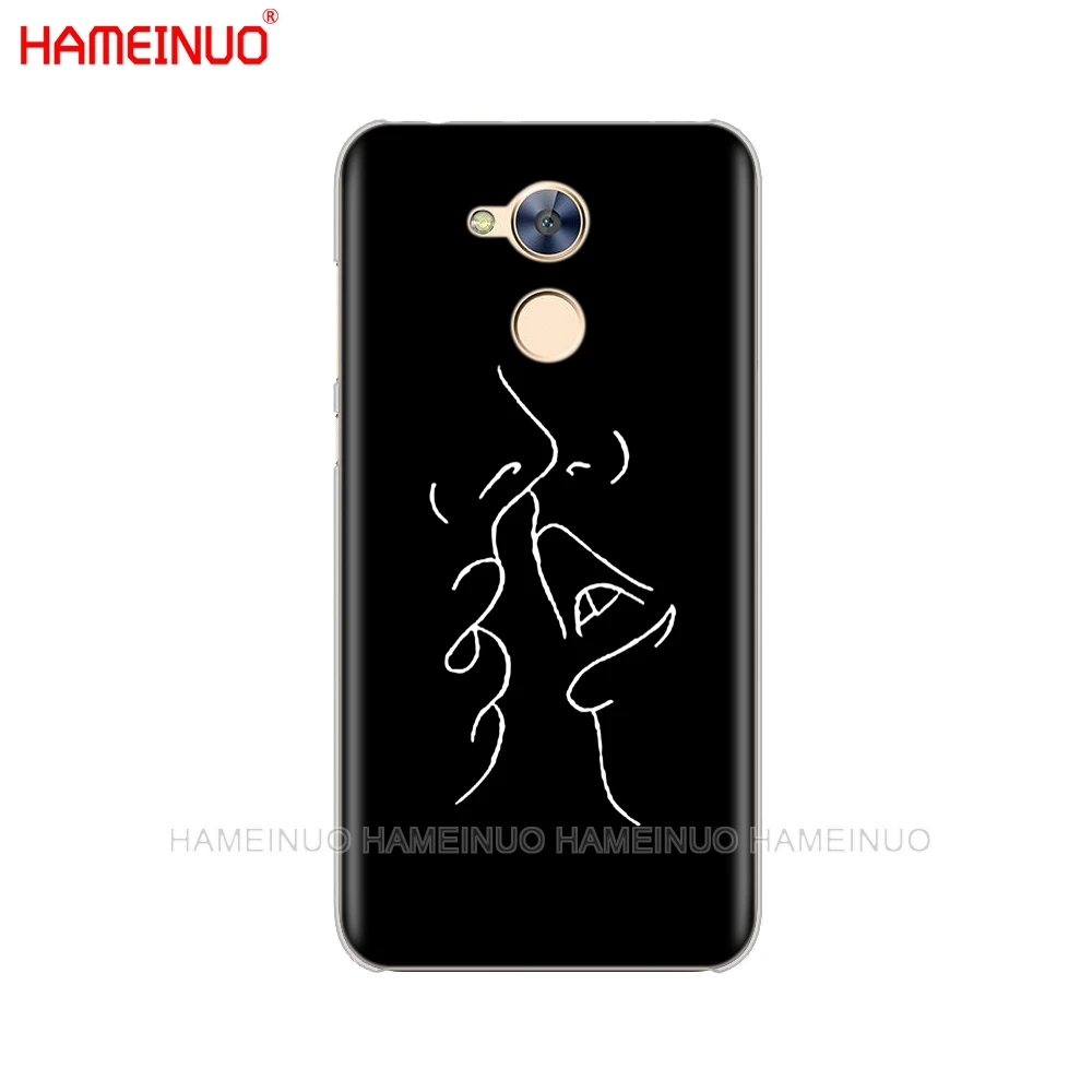 Чехол для телефона HAMEINUO Art White Line Kiss Love Heart Flower Rose Girl для Huawei Honor 10 V10 4A 5A 6A 7A 6C 6X7X8 9 LITE - Цвет: 43405