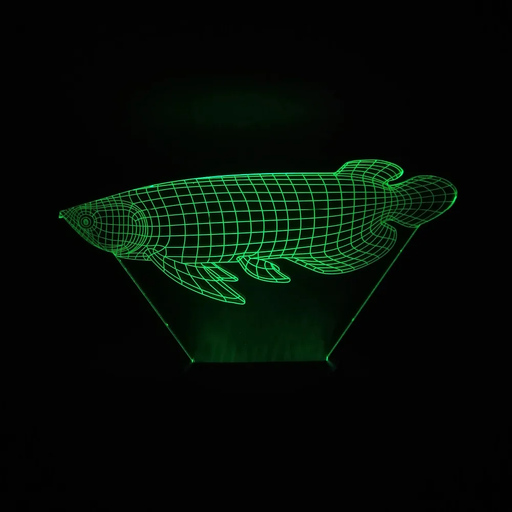 3D модная Имитация рыбы визуальный СВЕТОДИОДНЫЙ Ночник светильник Lucky Arowana