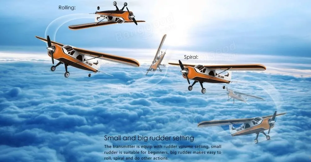 XK DHC-2 DHC2 A600 5CH 3D 6G Системы бесщеточный мотор RC самолет совместимый для Futaba в режиме RTF 1/2 прокатки
