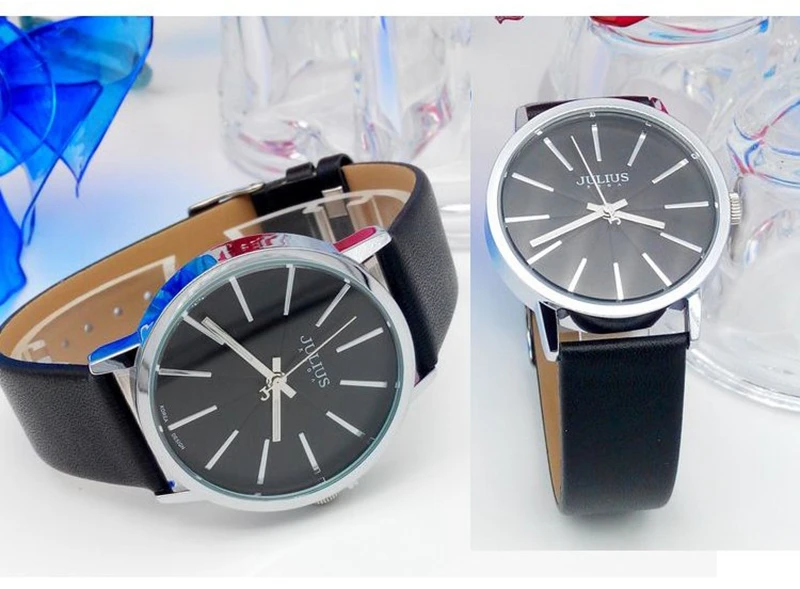 Hot Women's classic style leather wristwatch ladies dress analog watches fashion casual quartz watch Top brand Julius 387 colck