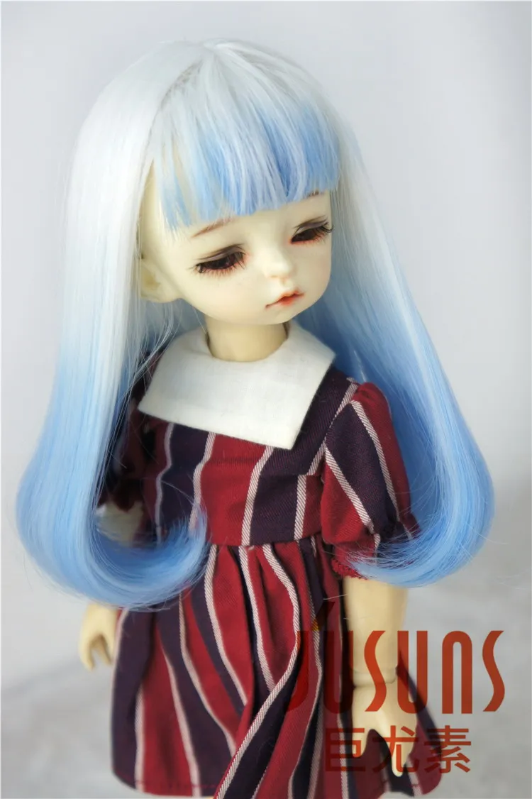 JD493 YOSD красивый термостойкий парик для куклы BJD Longfull Банг кукла волосы в размере 6-7 дюймов Модная Кукла аксессуары