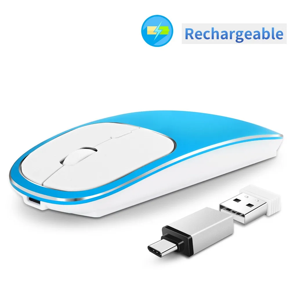Мышь Raton Беспроводная тип-c Бесшумная USB перезаряжаемая оптическая геймерская компьютерная мышь для MacBook ноутбука ПК Sem Fio Inalambrico 19Feb1