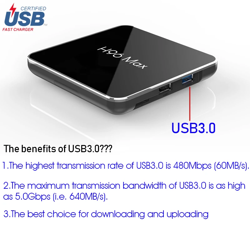 H96 Max x2 caja de tv inteligente Android 8,1 четырехъядерный процессор Amlogic S905X2 LPDDR4 4 Гб 64 Гб 2,4G y 5 ГГц Wifi 4 K ТВ-приставка
