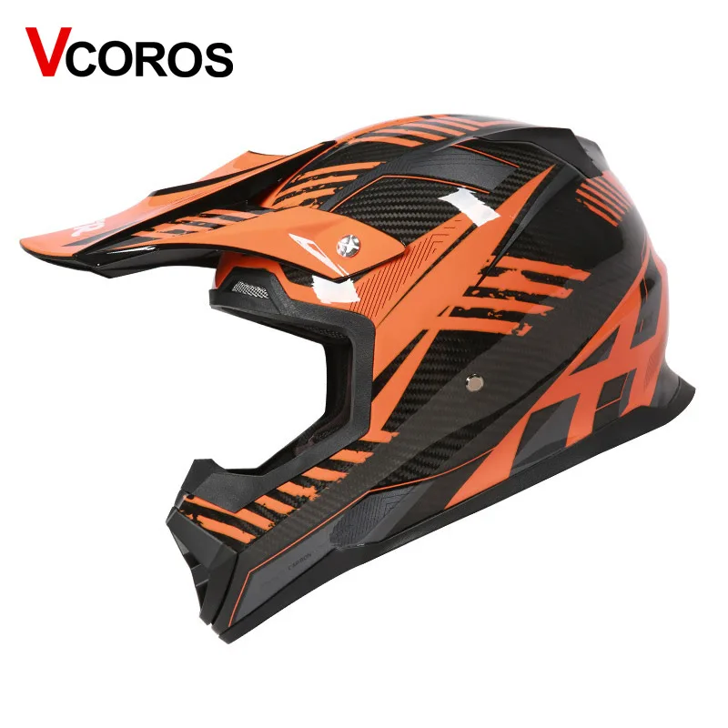 8 VCOROS углеродное волокно внедорожный мото rcycle шлем Легкий для мужчин ATV moto cross moto rbike гоночный шлем мото шлемы одобренный ECE - Цвет: 8