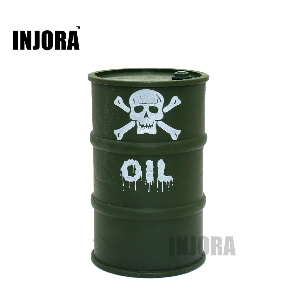 INJORA военный Пластиковый масляный барабан инструмент для 1/10 RC Рок Гусеничный осевой SCX10 90047 TAMIYA CC01 D90 D110 TF2 Traxxas TRX4