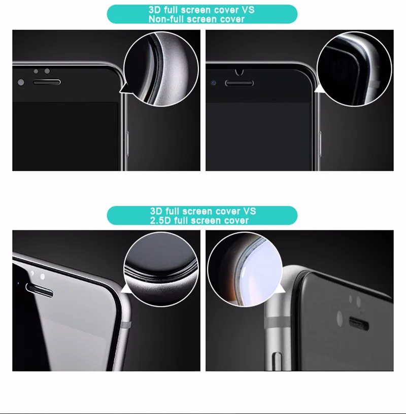 TOMKAS 5D Edge закаленное стекло для iPhone 7 8 Plus полное покрытие круглый экран протектор защитный для iPhone 6 7 Plus X стекло