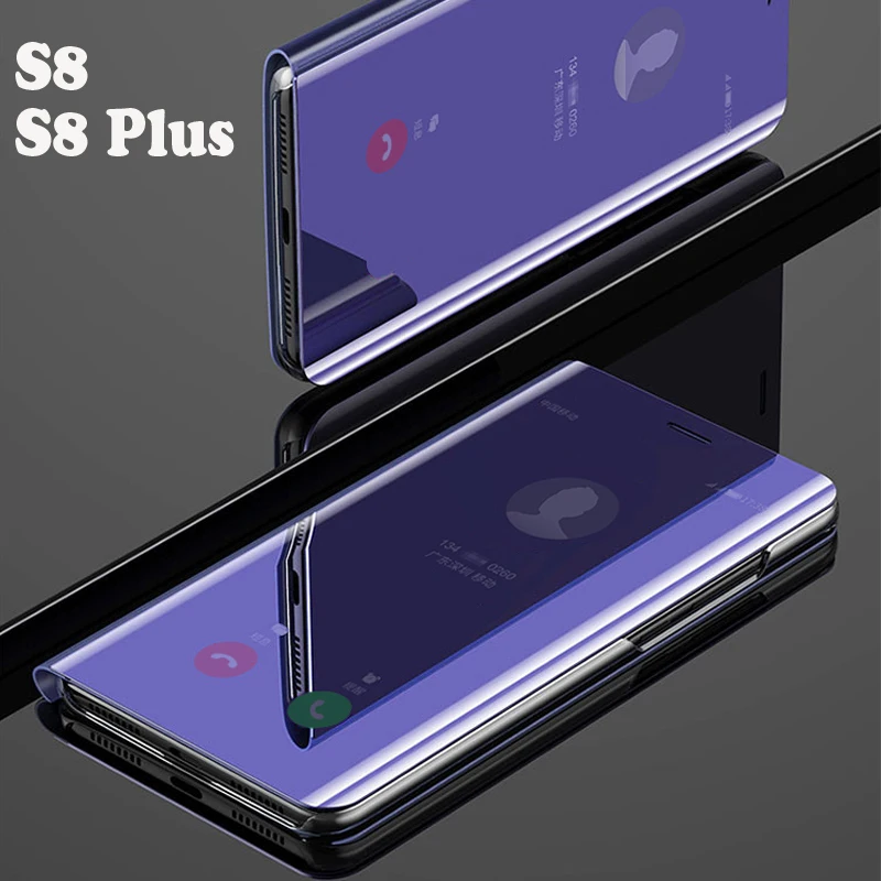 Откидной Чехол для телефона с умным зеркалом чехол Samsung galaxy S8 Plus S 8 S8Plus жесткий
