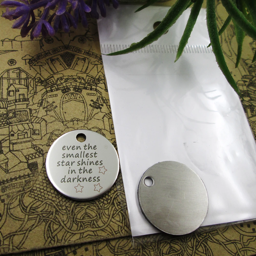 10 шт. -- «даже самая маленькая звезда светит в темноте» подвески из нержавеющей стали, больше стилей для выбора подвесок «сделай сам»