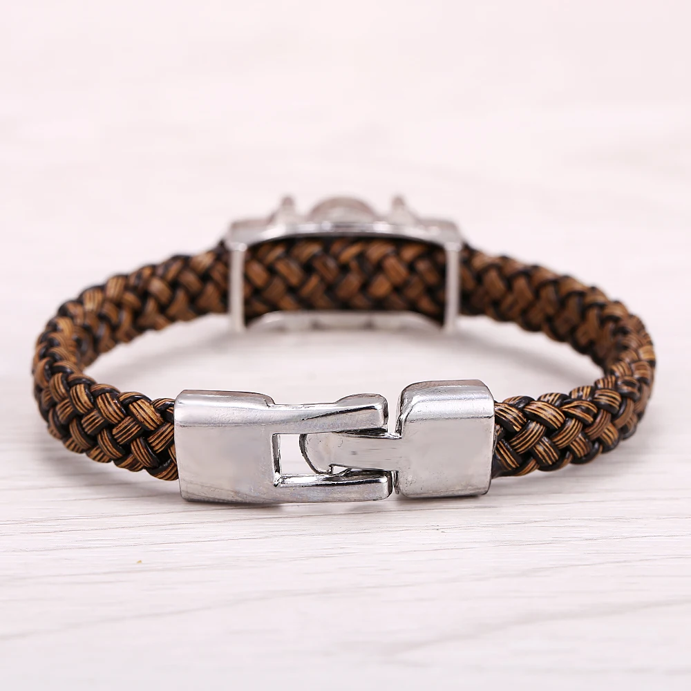 Мужской кожаный браслет с черепом J Store коричневый сувенирный Браслет тетрадь