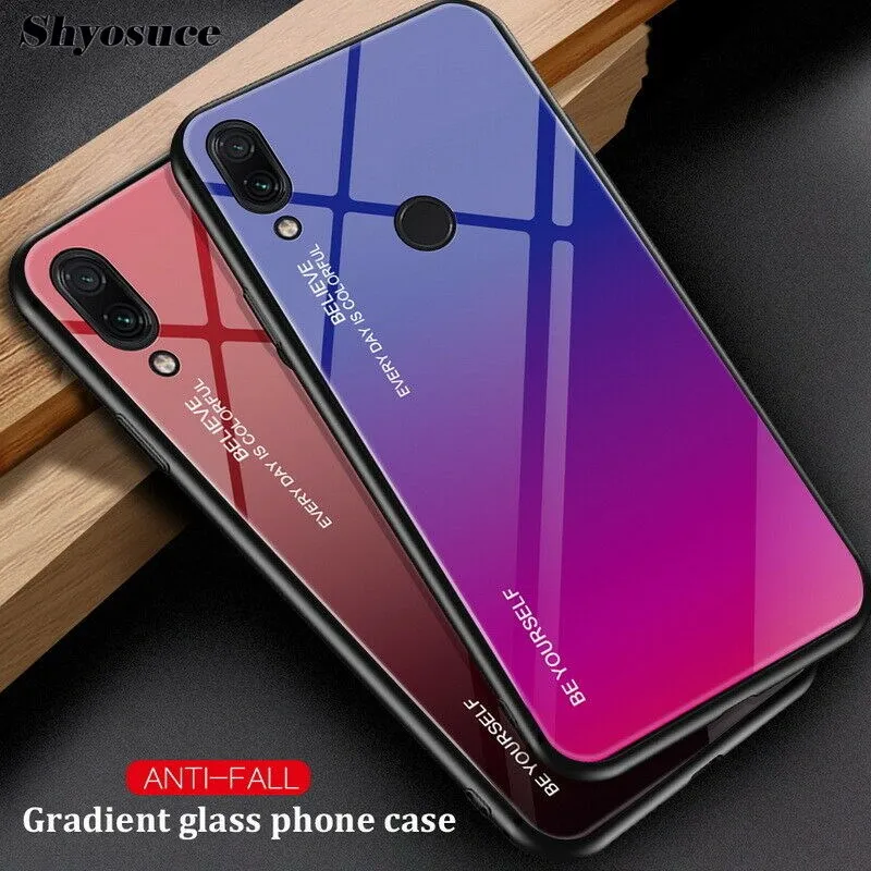 Чехол из закаленного стекла Shyosucce для Xiaomi Redmi Note 7 Pro защитные чехлы Pocophone F1 Mi8 Mi A2 Lite
