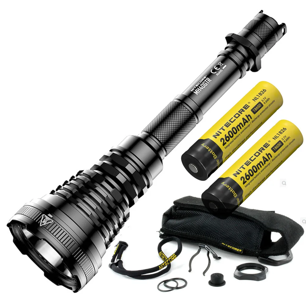 NITECORE MH40GTR Тактический перезаряжаемый фонарь CREE XP-L HI V3 max 1200 люмен дальность 1004 м уличный охотничий фонарь - Испускаемый цвет: Цвет: желтый