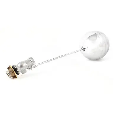 

1PC Float Valve Silver Tone Metal Adjustable Floating Ball 1/2" PT Thread