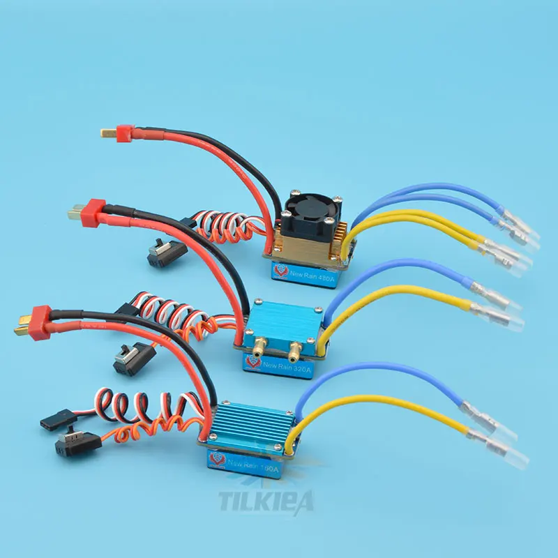 Радиоуправляемая лодка 160A/320A/480A ESC 380/540/775 матовый регулятор скорости двигателя двойной режим регулятор ленточный тормоз для 1:10 автомобиля приманки лодки