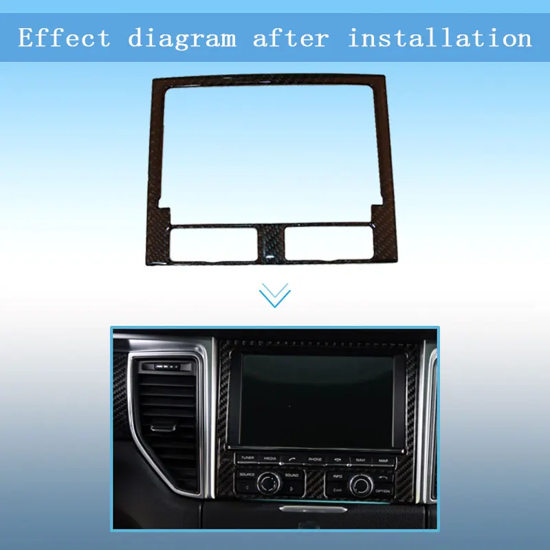 

1x Car Interior Modification Stickers For Porsche Macan 2017 2018 2015 2016 Dashboard Navigation Control Panel Frame Accessories