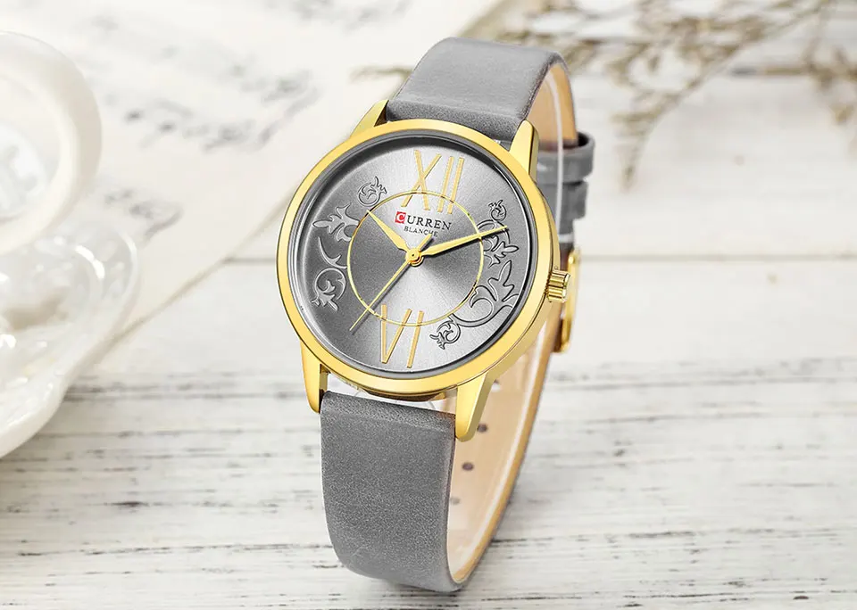 Женские часы CURREN Модные креативные Аналоговые кварцевые наручные часы Reloj Mujer повседневные кожаные женские часы Montre femme