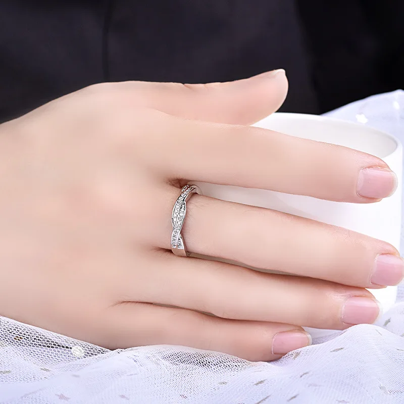 Luomansi New Cubic Zirconia Crystal Infinite Rings For Women Fashion Design Statement Ring Wedding Geometric Jewelry Wholesale | Украшения