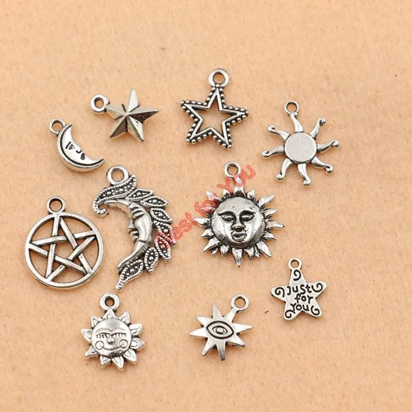 Аксессуары для изготовления ювелирных изделий|mix tibetan silver|charm pendanttibetan silver plated |