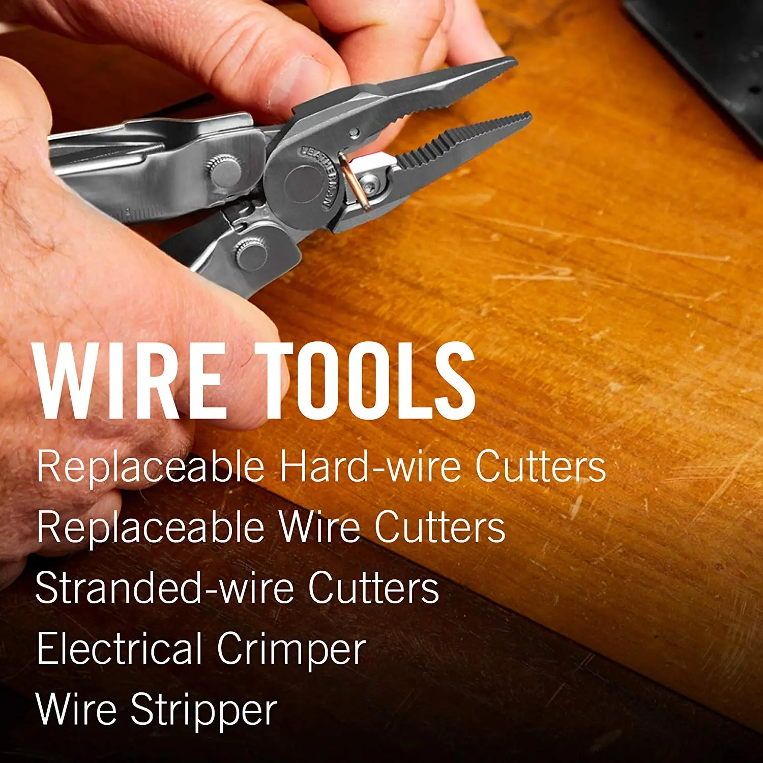 Мультитул LEATHERMAN-Super Tool 300 со сменными кусачками и пилой премиум-класса, черный/серебристый с ножкой MOLLE