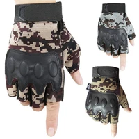 motorcycle gloves cycling outdoor thin breathable camouflage anti skid half finger
