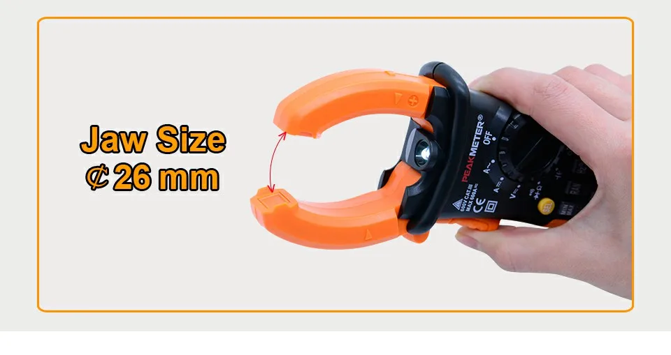 Peakmeter PM2108 цифровой клещи 6600 отсчетов автоматический и ручной диапазон AC/DC мини мультиметр AC DC Напряжение Ток Сопротивление