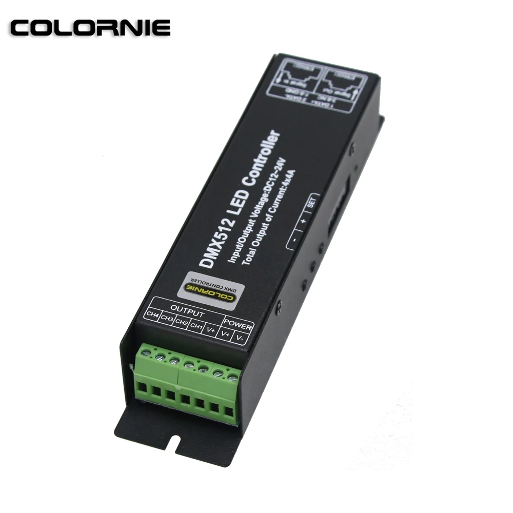 4-канальный 16 А светодиодный RGBW цифровой дисплей Контроллер DMX 512 декодер 12 в-24 в