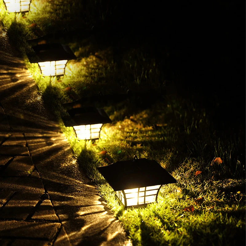 2 шт. Led Солнечный свет забор освещение Крышки столба для украшения сада Открытый