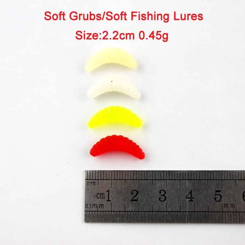 Мягкая рыболовная приманка JSM 50 шт./лот белая желтая зеленая красная смешанные