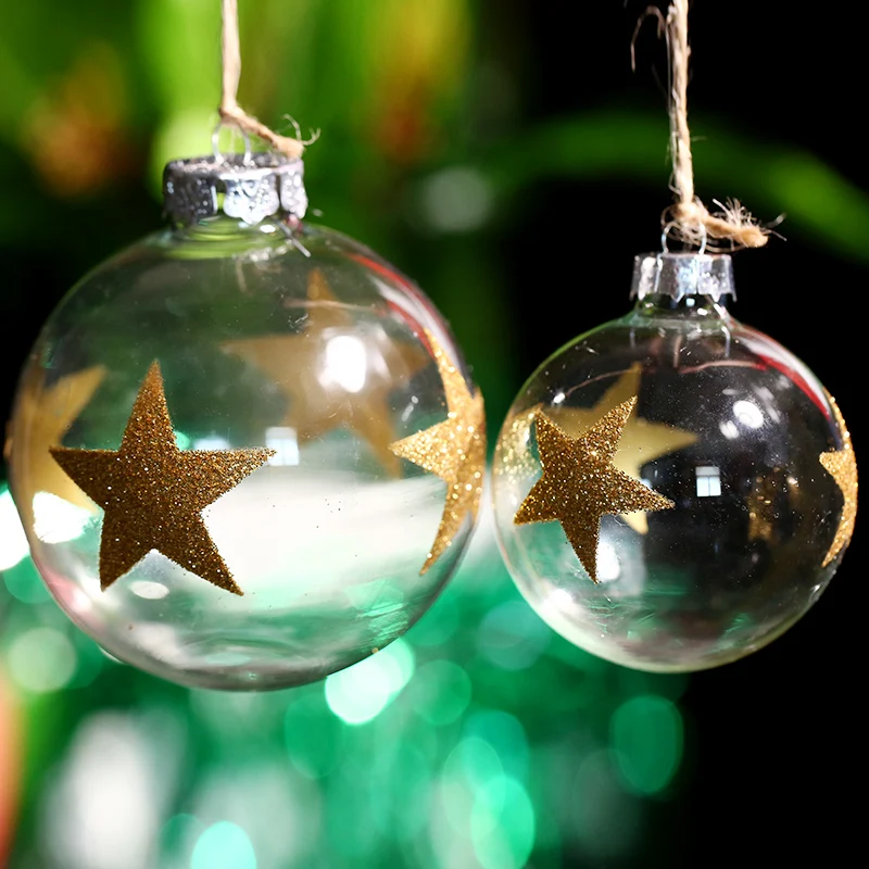 Рождественский стеклянный шар орнамент Свадебная безделушка/золотые