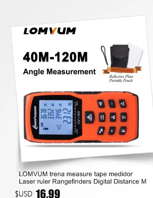 LOMVUM 77U USB зарядка рукоять Trena лазерный дальномер Jacht цифровой лазерный дальномер изоленты измерительные инструменты 40 м-120 м лазерная рулетка лазерный уровень
