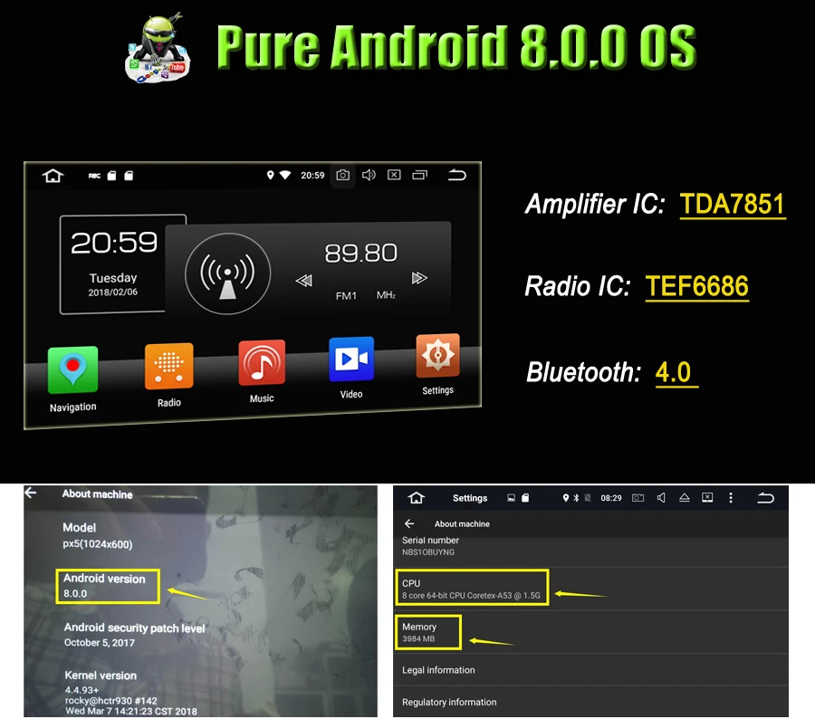 HD 10.1&quot Android 8.0 For Opel Astra J 2011 2012 2013 2014 4GB RAM 32G Car radio tape Player GPS Glonass RDS Radio wifi Bluetooth |
