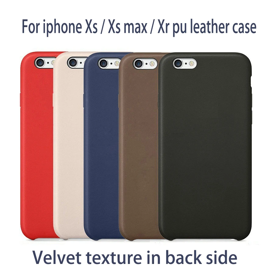 Чехол из искусственной кожи для iPhone Xs max Xr X 8 7 Plus Высококачественная задняя крышка
