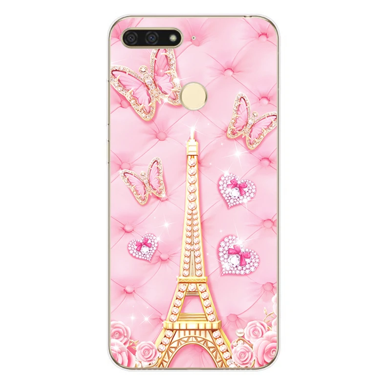 For Huawei Honor 7A pro Case 5.7' Printing Pattern Soft Silicone Cover Cases for 7 A Honor7A Fundas Coque Capa |