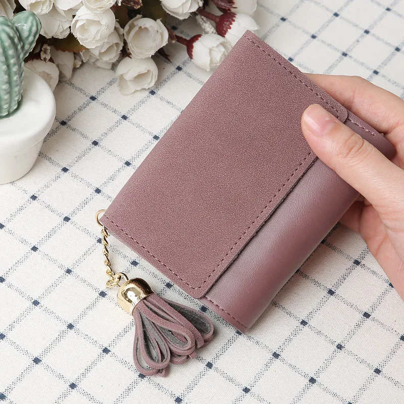 NEW Leather Matte Wallet Women Mini Womens Wallets Purses Female Short Coin Zipper Purse Credit Card Holder Carteira Feminina | Багаж и