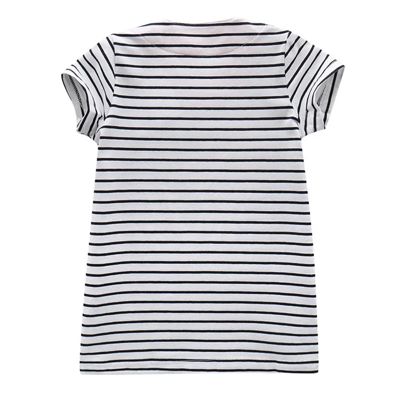 Летнее платье с коротким рукавом для маленьких девочек героями мультфильмов и