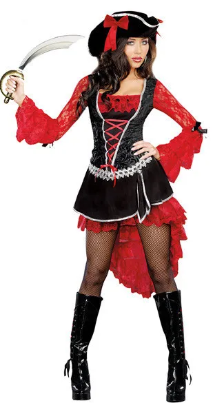 Сексуальные женские костюмы для костюмированной вечеринки роскошный пиратский