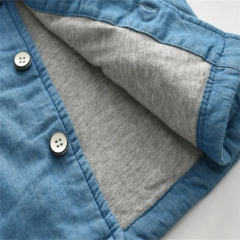 Осенние джинсовые куртки для маленьких мальчиков пальто модная детская верхняя
