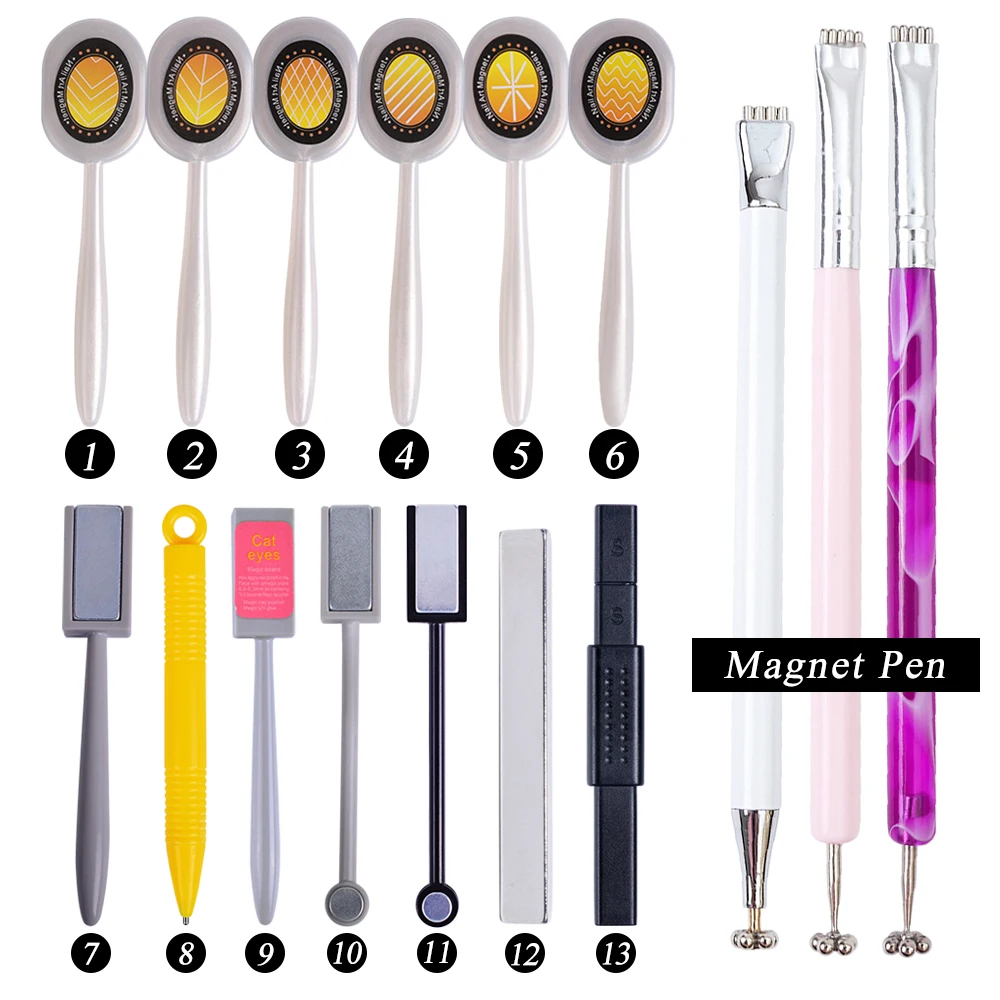 1 шт. 3D кошачьи глаза эффект Магнитный дизайн ногтей палка с двойной головкой