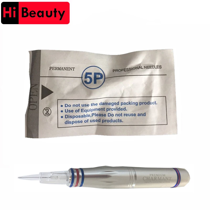 

100pcs/lot Disposable Sterilized 8mm Screw 5P 5RL Tattoo Needle Cartridge For Charmant I Lips Eyebrow Eyeliner Permanent Makeup