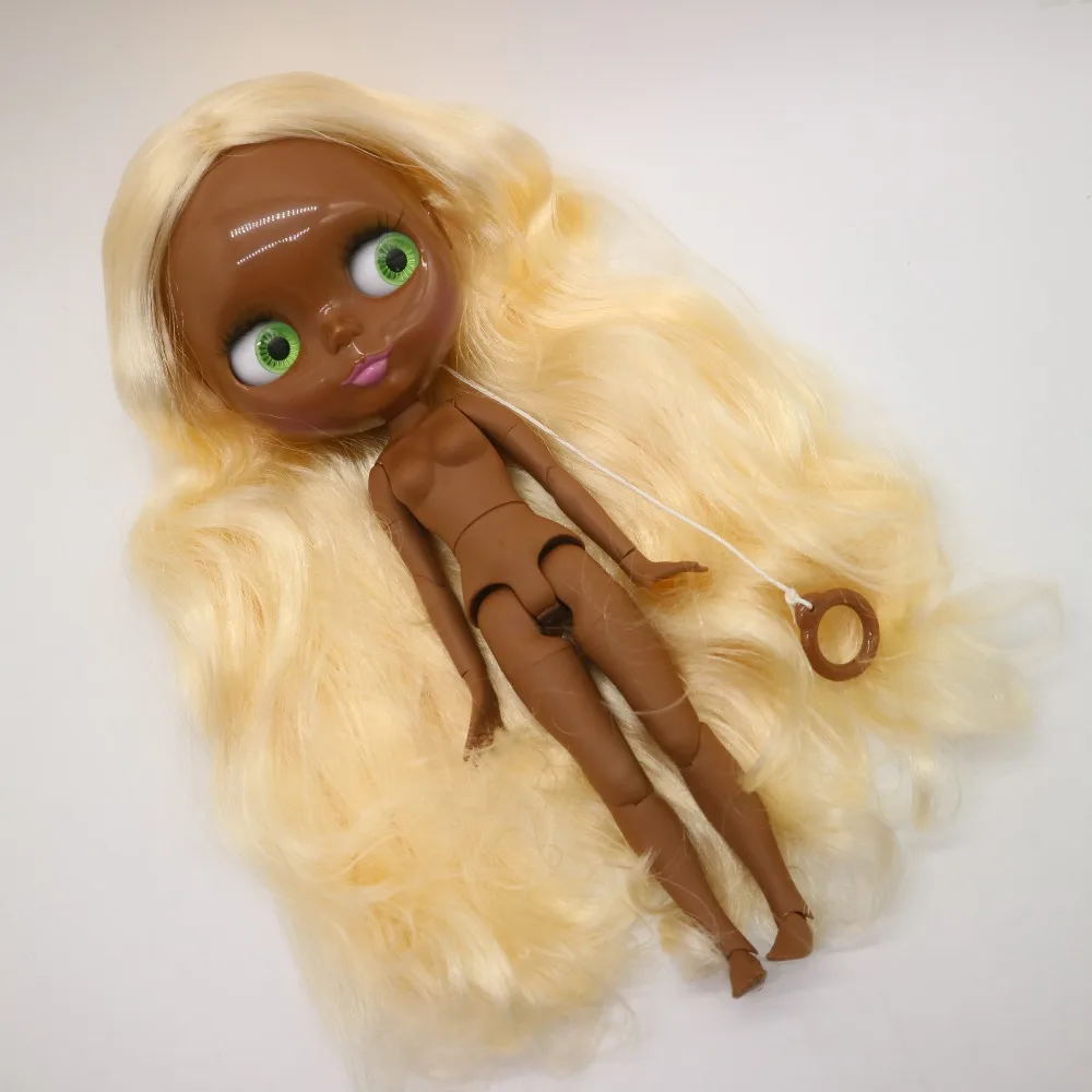 Шарнирная кукла blyth с обнаженным телом супер черная кожа фабричная модная Кукла