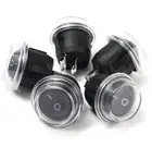 5 x Круглый черный 2 Pin SPST включения-выключения Кулисный желобковый Выключатель 12В оснастки + Куртка из искусственной кожи PU