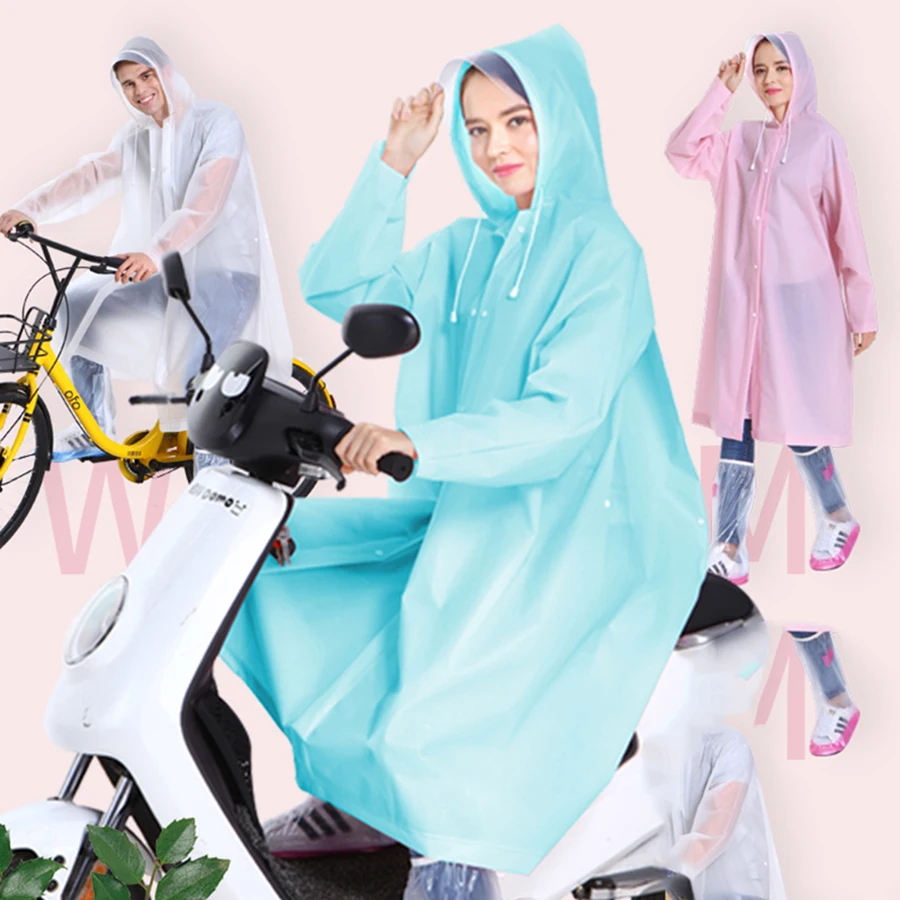 Eva портативный прозрачный дождевик для мотоцикла велосипеда женское длинное